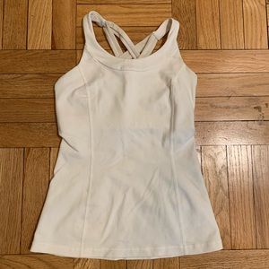 Lululemon white built-in bra tank